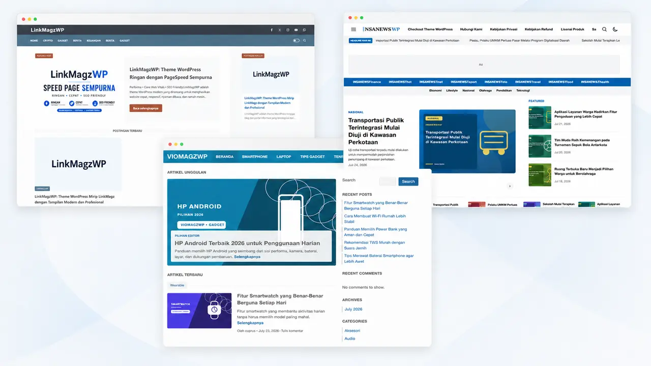 Koleksi theme WordPress SitesSimply
