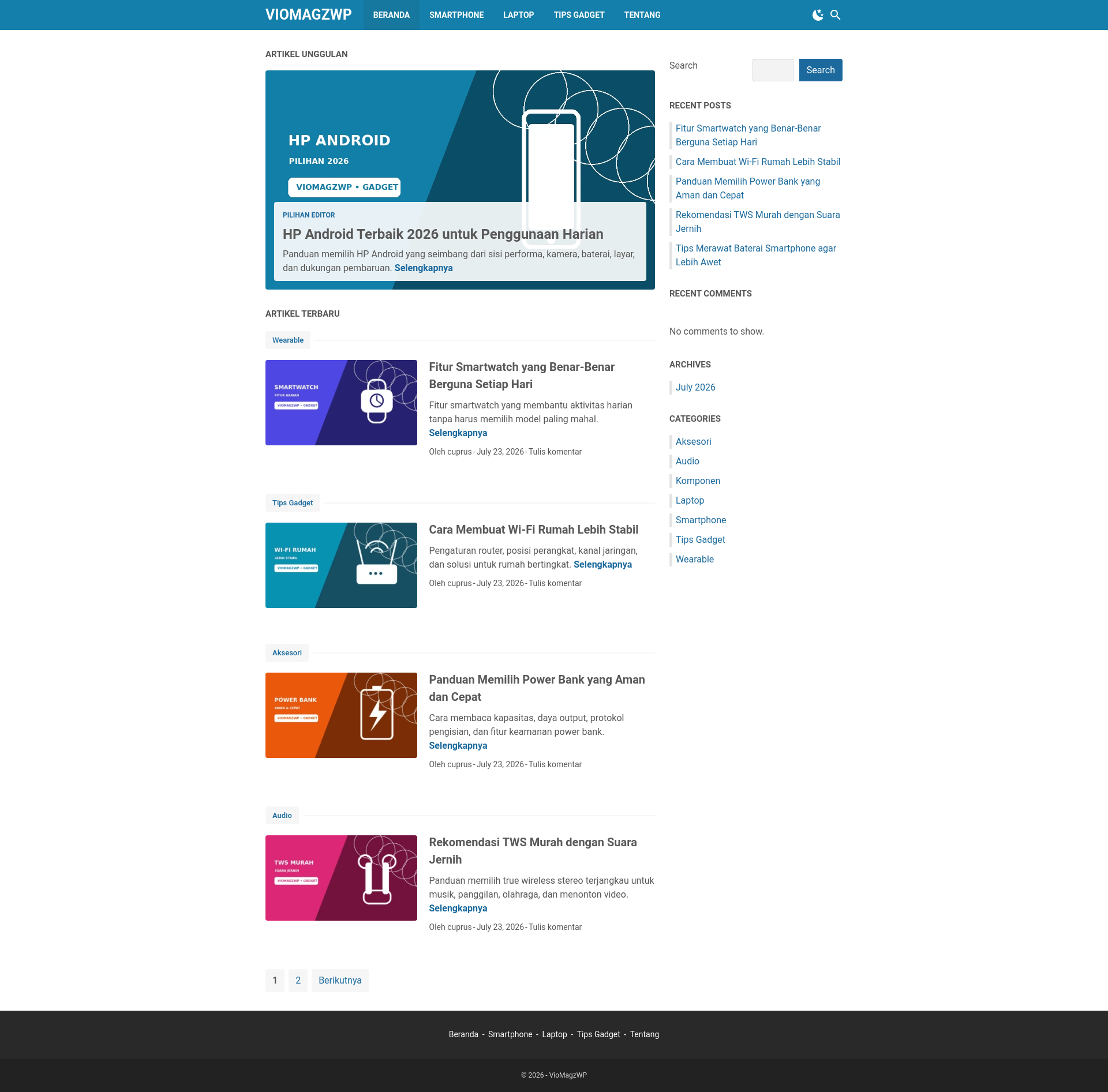 VioMagz Theme WordPress Free – Download VioMagzWP Fast Loading & SEO Friendly